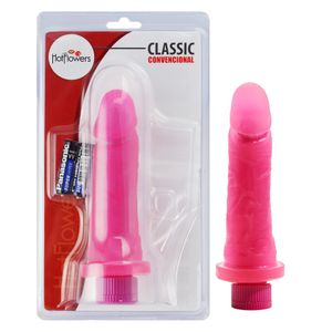 Protese Vibrador Controle Interno 16 X 4cm Hot Flowers