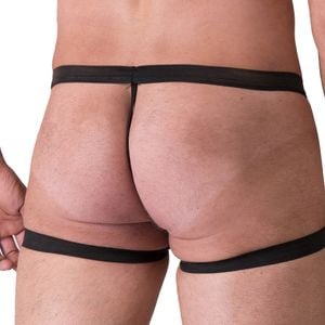 Cueca Sensual Couro Preta Sexy Fantasy