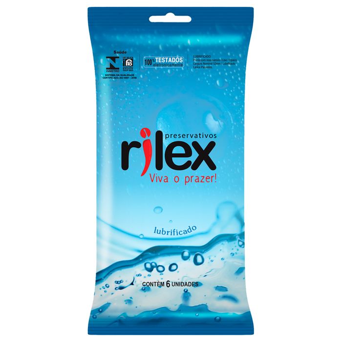 Preservativo Tradicional Lubrificado 06 Unidades Rilex