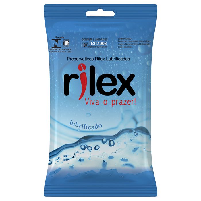 Preservativo Tradicional Lubrificado 03 Unidades Rilex