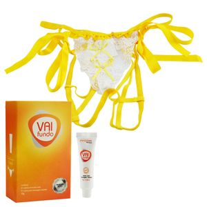 Kit Vai Fundo Creme Anal E Fio Dental Pimenta Sexy