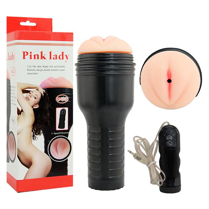 Masturbador Cup Pink Lady Vagina Vibrador Pretty Love Sexy Import