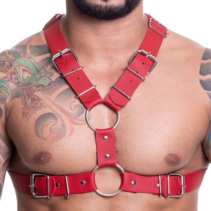 Harness Formato X Couro Sintético Sd Clothing