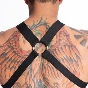 Harness Elastico Preto Triangulo Metal Sd Clothing