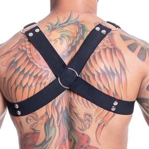 Harness Em Elastico Preto Com Metal Sd Clothing