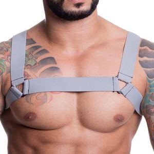 Harness Em Elastico Cinza Com Triangulo Sd Clothing