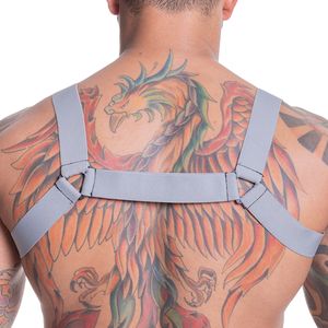 Harness Em Elastico Cinza Com Triangulo Sd Clothing