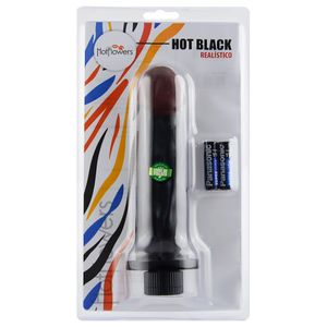 Protese Vibrador Black Controle Interno 18 X 45cm Hot Flowers