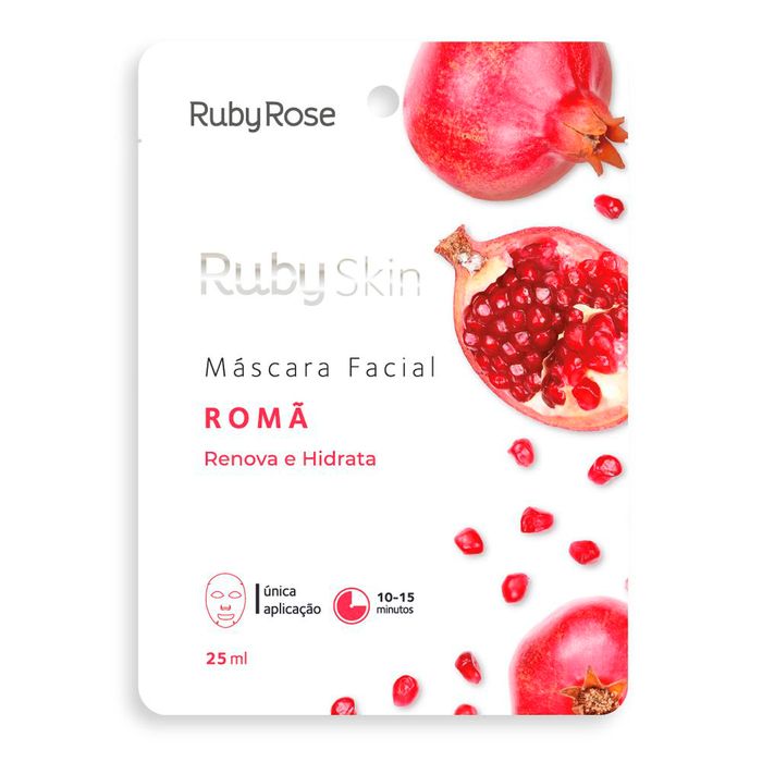 Máscara Facial Hidratante Romã Ruby Rose