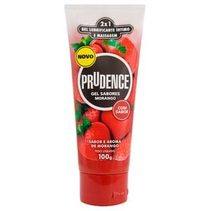 Gel Lubrificante Intimo Sabor Morango 100g Prudence