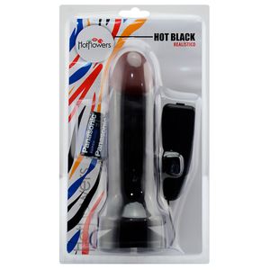 Protese Vibrador Black Controle Externo 18 X 45cm Hot Flowers