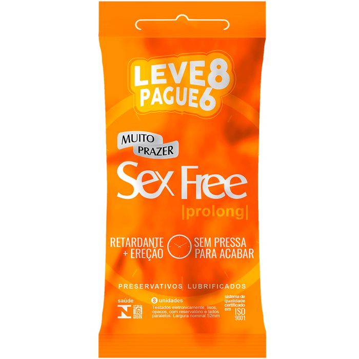 Preservativo Prolong Com 6 Unidades Sex Free