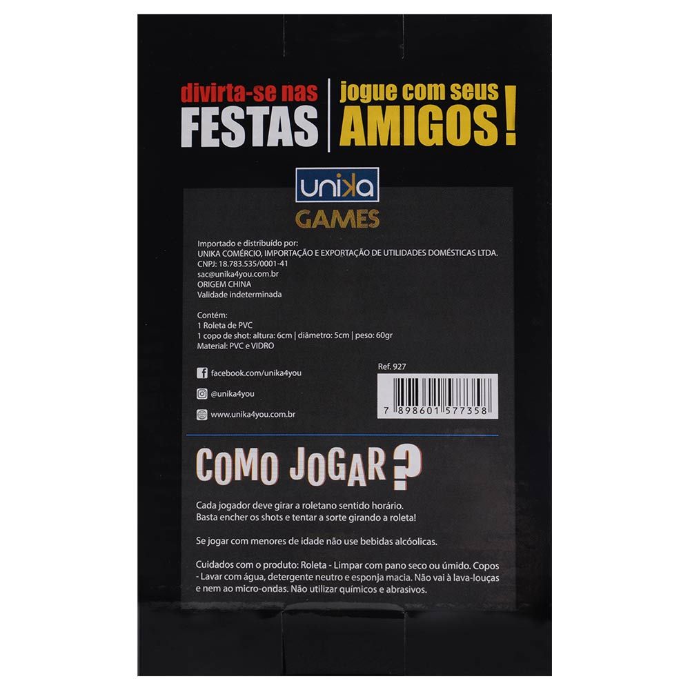 Jogo Roda De Shots Vira Virou Unika Games