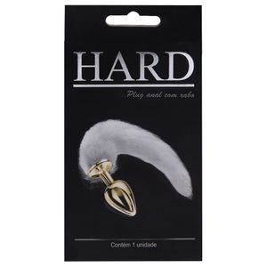 Plug Anal Metal Cor Dourado Com Rabo Hard