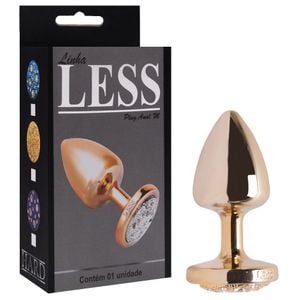 Plug Less M Abs Dourado Pedra Cravejada Hard