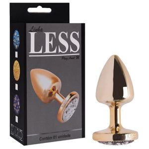 Plug Less M Abs Dourado Pedra Cravejada Hard