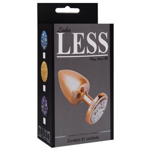 Plug Less M Abs Dourado Pedra Cravejada Hard