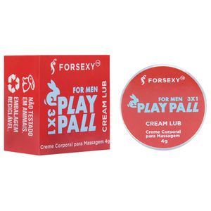 Play Pall 3x1 Cream Lub Gel Masculino 4g For Sexy