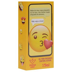 Emoji Nao Vejo A Hora Gel Lubrificante 15ml Segred Love