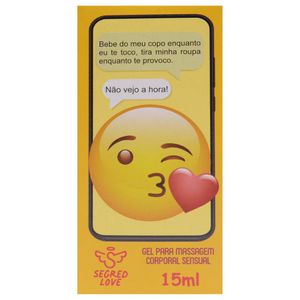 Emoji Nao Vejo A Hora Gel Lubrificante 15ml Segred Love