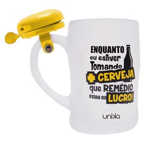 Caneca Chopp Campainha Cerveja Lucro Unika Games