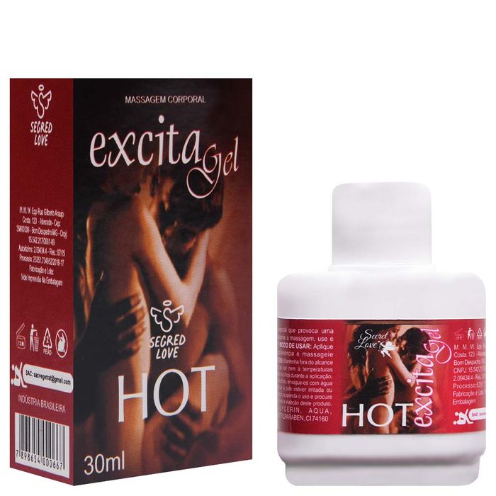 Hot Excita Gel Comestível 30ml Segred Love