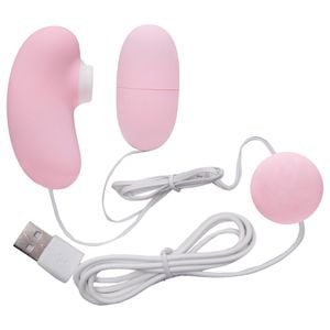 Capsula Vibrador Duplo Estimulos Succoes Usb Vipmix