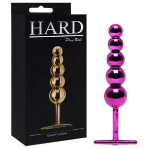 Plug Ball Anal Em Metal Colorido Hard