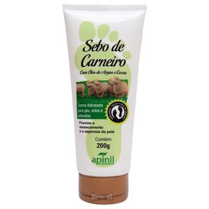 Sebo De Carneiro Creme Com Argan E Cacau 200g Apinil