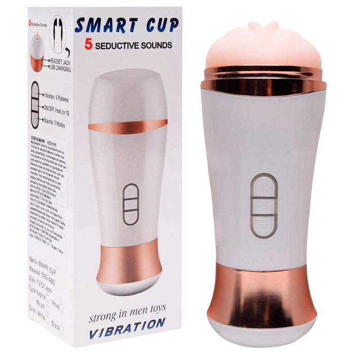 Masturbador Vagina Com Voz 10 Vibrações Smart Cup Vipmix