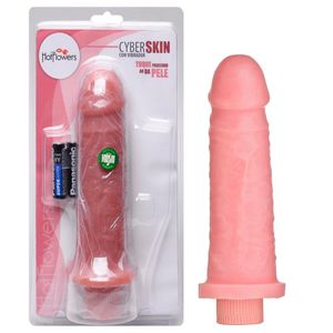 Protese Vibro Interno Cyber 17 X 5cm Hot Flowers