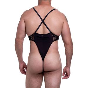 Body Tule Preto Detalhe Renda Regulador Sd Clothing