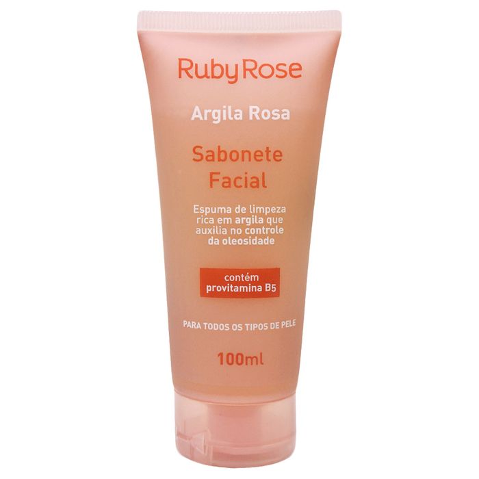 Sabonete Facial Argila Rosa 100ml Ruby Rose