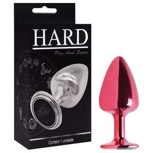 Plug Anal M Metal Vermelho Signos Hard