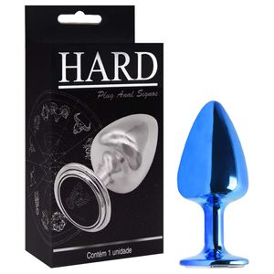 Plug Anal M Metal Azul Signos Hard