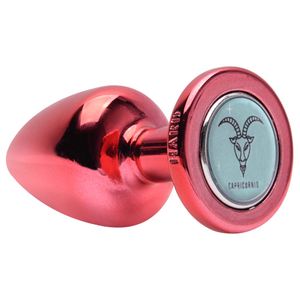 Plug Anal G Metal Vermelho Signos Hard