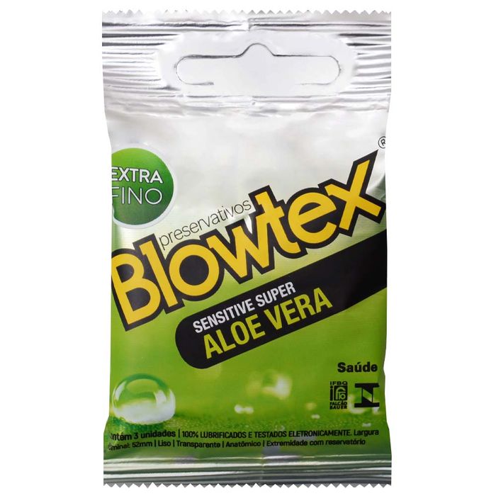 Preservativo Sensitive Super Aloe Vera 03 Unidades Blowtex