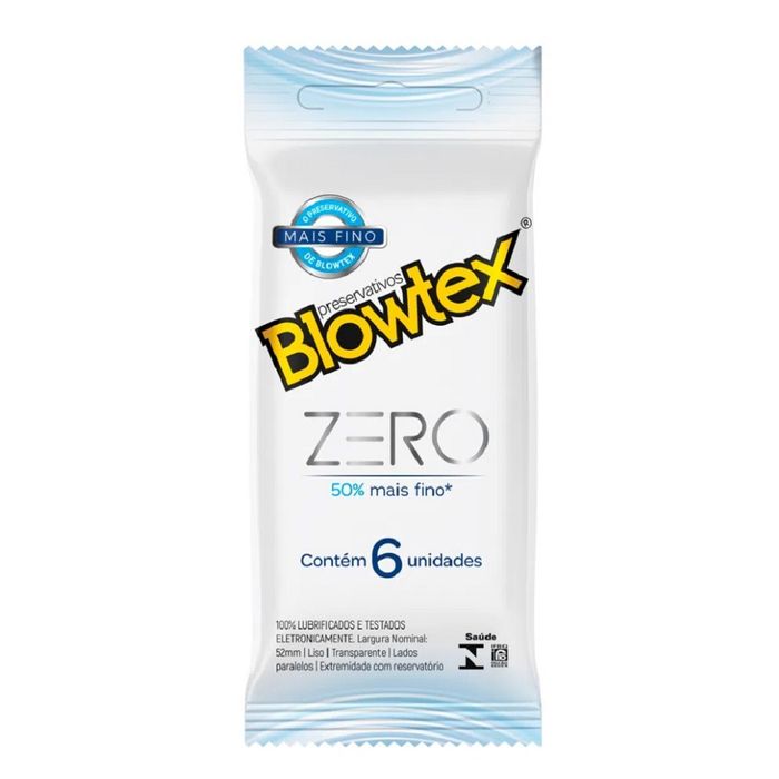Preservativo Zero Mais Fino 06 Unidades Blowtex
