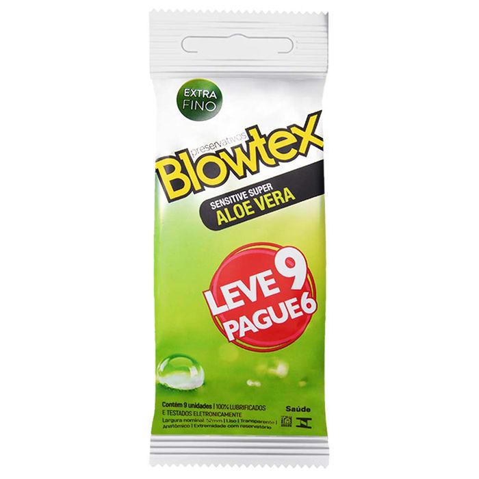 Preservativo Sensitive Super Aloe Vera 06 Unidades Blowtex