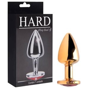 Plug Anal Metal G Com Pedra Colorida Hard