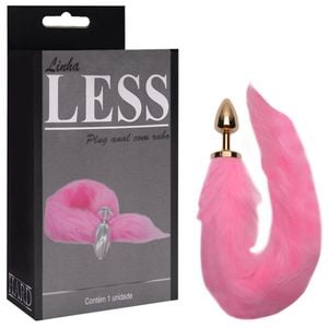 Plug Anal Less P Dourado Rabo 50cm Hard