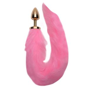 Plug Anal Less P Dourado Rabo 50cm Hard