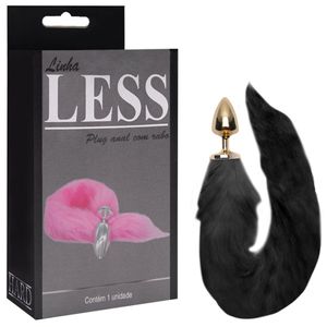 Plug Anal Less M Dourado Rabo 50cm Hard