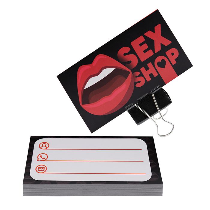 Cartão De Visita Sex Shop 50 Unidades Gtoys