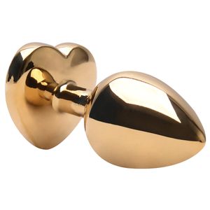 Plug Anal Aco Dourado Coracao Vipmix