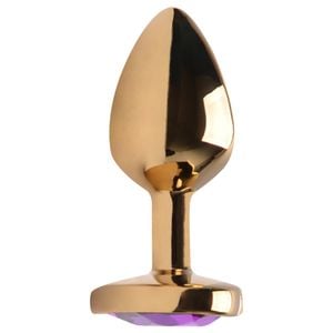 Plug Anal Aco Dourado Coracao Vipmix