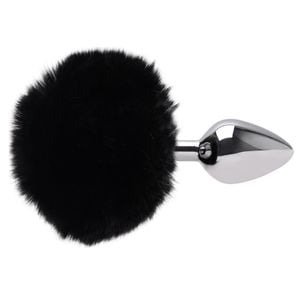 Plug Anal Medio Aco Pompom Coelho Sexy Import