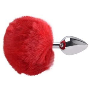 Plug Anal Medio Aco Pompom Coelho Sexy Import