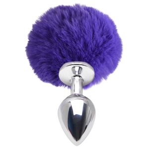 Plug Anal Medio Aco Pompom Coelho Sexy Import