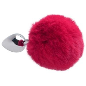 Plug Anal Medio Aco Pompom Coelho Sexy Import